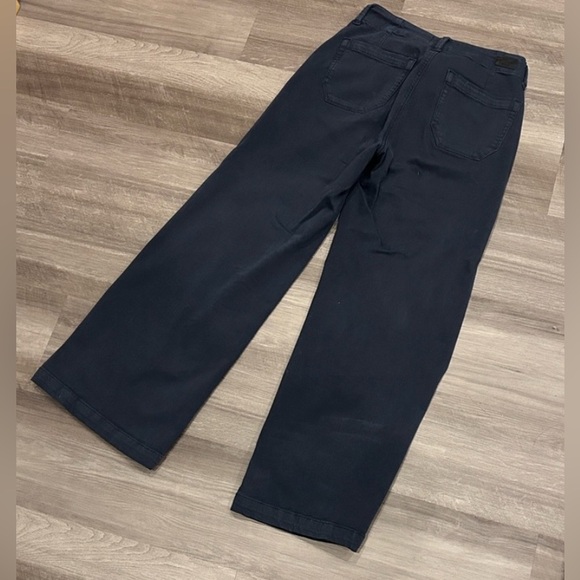 PAIGE Christy Pant-  Dark Blue Wide Leg Jeans with Drawstring - Picture 5 of 5